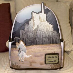 GROTTO TREASURES LOUNGEFLY THE LORD OF THE RINGS MINAS TIRITH MINI BACKPACK